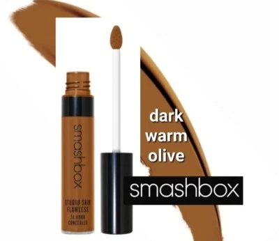 SMASHBOX Studio Skin Flawless 24-Hour Concealer *DARK WARM OLIVE* / .27 oz / NIB - Image 1 of 4