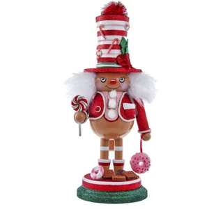 Kurt Adler Hollywood Nutcracker - Gingerbread Boy Wooden Nutcracker 14" HA0620 - Picture 1 of 5