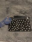 Monsoon Accessorize Leather Black & White Spotty Card Wallet & Coin Purse