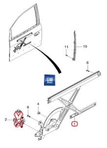 Original GM/OPEL 96261055 Window Regulator Front Right CHEVROLET Rezzo Van New - Picture 1 of 7
