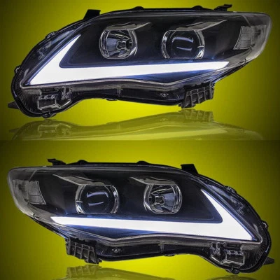 Conjunto de faros proyectores LED 2 piezas luces delanteras para Toyota Corolla 2011-2013 Foto 1 de 4