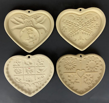 The Pampered Chef Cookie Mold Lot of 4 Hearts Anniversary Seasons Peace Gardens