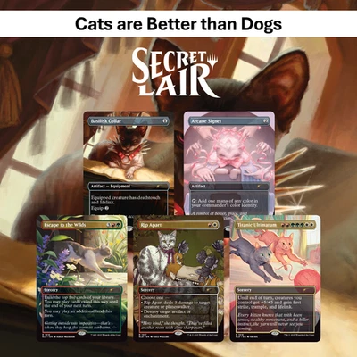 MTG Secret Lair: Cats Are Better Than Dogs (Non-Foil Edition) – SEALED / NEW - Image 1 of 4