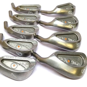 PING EYE2 Iron Heads Only 9 pcs 3-9 .W.S Orange Dot - Picture 1 of 15