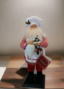Baker Santa 18" auf Ständer Nikolaus Square Spirt of Santa 90er Lebkuchenhaus - Bild 1 von 15