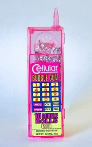 Vintage 1993 Amurol BUBBLE HANDY Kaugummibehälter 6" Süßigkeiten KLAR ROSA - Bild 1 von 4