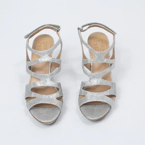 Naturalizer Shoes Womens Size 8 Strappy Sandals Heels Dianna Party Glitter - Picture 1 of 17