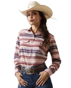 Ariat Womens Western VenTek Stretch Shirt, Reata Serape, X-LARGE - Afbeelding 1 van 3