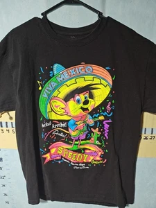 Speedy Gonzales Viva Mexico Shirt Mens Medium Black Neon Graphic Cartoon - Picture 1 of 9