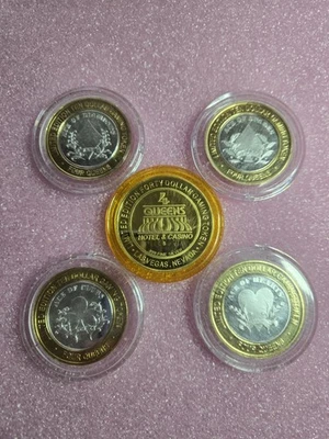 4 Queens Silver Strike Set $ 40 Chicago Brewing $ 10 Heart, Spade, Diamond, Club - Image 1 of 4