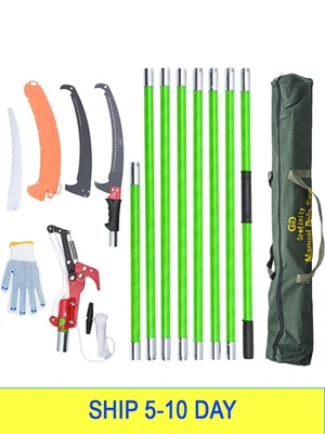 27-футовая ручная пилорама, триммер для ветвей деревьев с 8-секционной ручкой из стекловолокна, острый - Изображение 1 из 4
