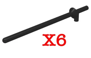 New Lego Weapon Lance #3849 Minifigure Accessory - Black - 6 Pieces - Picture 1 of 2