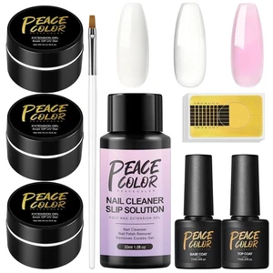 Aufbaugel Gelnägel Set Rosa Weiß Klar UV Gel Nagelverlängerung Modellage - Bild 1 von 9