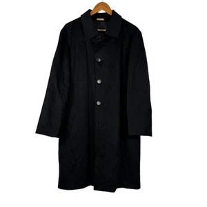 BROOKS BROTHERS LORO PIANA Storm System Black Brookstorm 100% Pure Wool Coat 46R - Picture 1 of 10