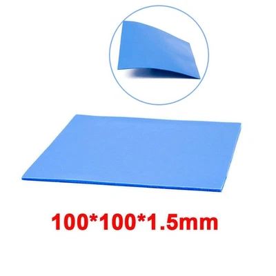 Almohadillas conductoras térmicas de silicona de 100*100*1,5 mm para chipset IC disipador térmico CPU GPU Foto 1 de 4
