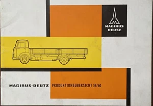 PROSPECTO MAGIRUS DEUTZ - RESUMEN DE LA PRODUCCIÓN DE 1959/60 - Imagen 1 de 4