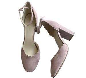 Marc Fisher Women’s Sahar suede pink d’Orsay ankle strap heels, size 10M - Picture 1 of 12