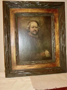 Lovely Antique Framed Print Self Portrait of REMBRANDT 22 by 19 Inches - Picture 1 of 3