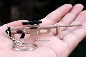Mini Gun M200 Sniper Gewehr Metall Schlüsselanhänger Spielzeug Geschenk 12cm 1:12 - Bild 1 von 2