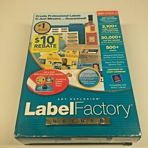 New Art Explosion Label Factory Deluxe Version 3.0 for Windows,. SEALED CONTENTS