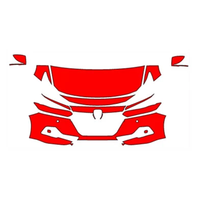 Sujetador transparente de protección de pintura precortada PPF para Honda Civic cupé 2014-2015 kit Foto 1 de 4