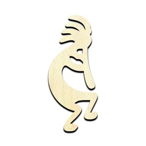 Kokopelli Fertility Deity  -  Laser Cut Out Unfinished Wood Shape Craft Supply - Picture 1 of 6