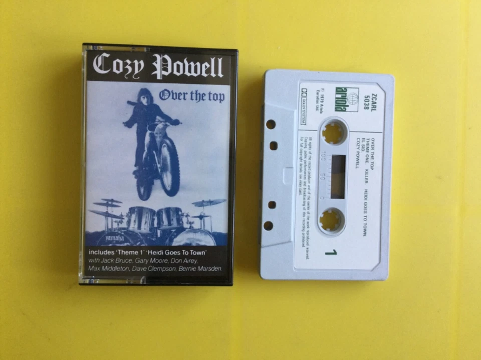 COSY POWELL OVER THE TOP PAPER LABELS CASSETTE ALBUM - Image 1 of 1