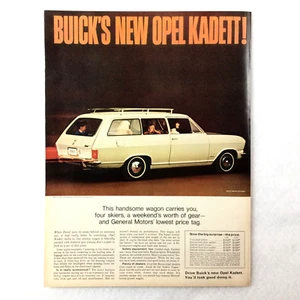 1966 Buick PRINT AD Opel Kadett American GM White Station Wagon Hatchback - Picture 1 of 1