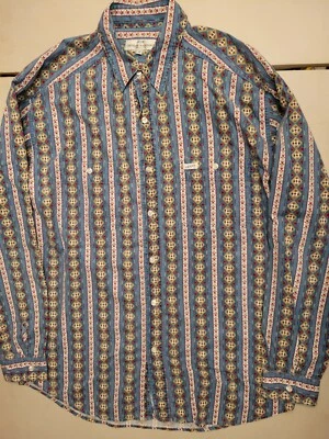 Vintage Guess Aztec Western Button Shirt Men Medium Abstract Rodeo USA Geometric - Image 1 of 4