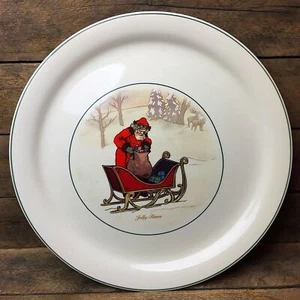 Hallmark Large Christmas Plate Jolly Times Santa - Picture 1 of 3