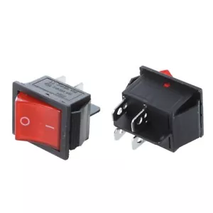 2 Pcs KCD4 DPST ON-OFF 4 Pin Rocker Boat Switch 15A/20A AC 250V/125V P5I16696 - Imagen 1 de 5