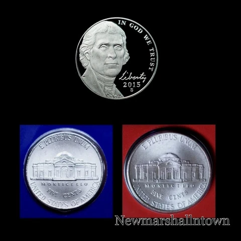 2015 P+D+S Jefferson Nickel Mint Proof Set ~ PD U.S. Coins from Mint Sets Cover