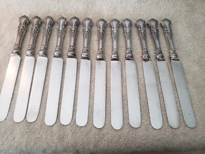 CAMBRIDGE GORHAM Juego de 12 CUCHILLOS DE ALMUERZO BSP Hojas L Mono 8.5" Foto 1 de 4