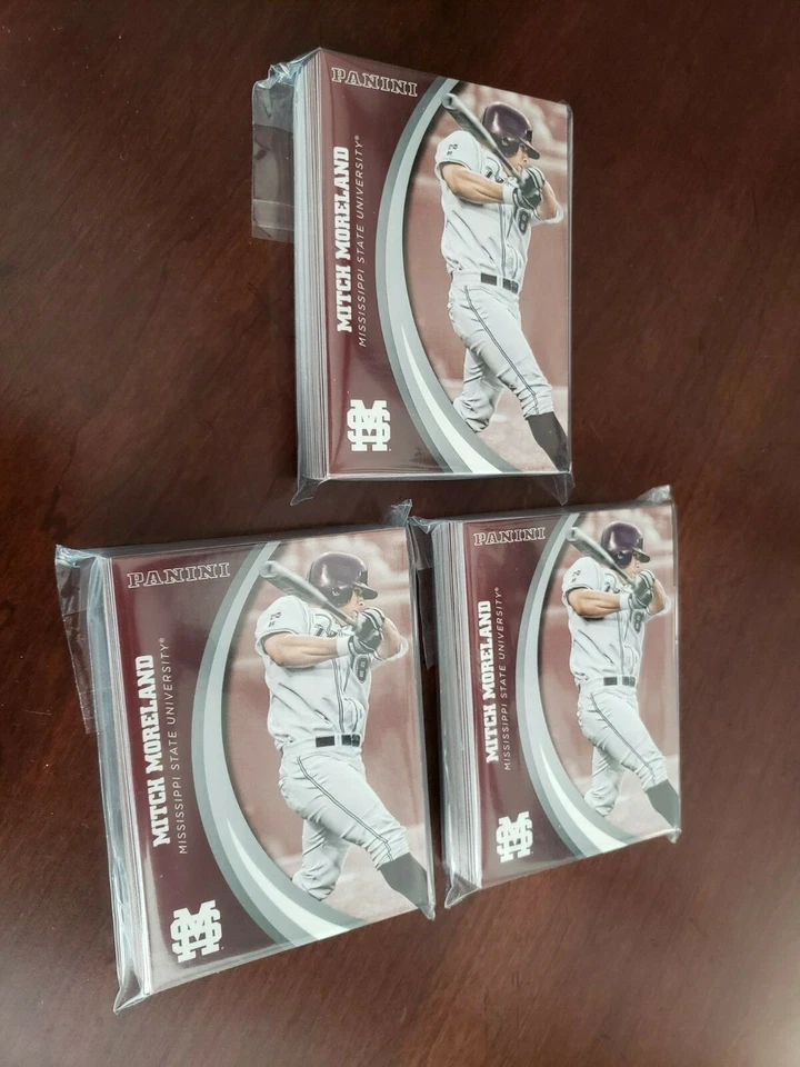 (100) 2016 PANINI MISSISSIPPI STATE MITCH MORELAND #34 LOT PADRES RED SOX - Image 1 of 1