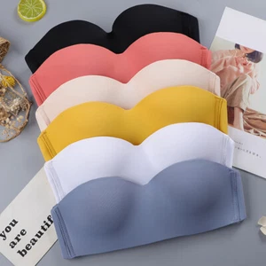 Unsichtbarer Push-Up-Bh Für Damen Unterwäsche Dessous Trägerloser Bh æ - Afbeelding 1 van 18