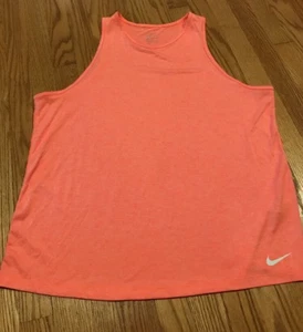 NIKE Dri Fit Ajustado Jaspeado Naranja Salmón Ropa ACTIVA Mujer Top Camisa Talla XL # - Imagen 1 de 6
