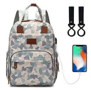 Bolsa de Pañales Mochila Ultra Impermeable Maternidad Cambiador de Pañales Bolsas con Puerto USB - Imagen 1 de 5