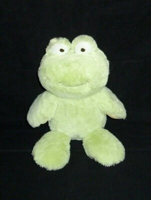 14-дюймовая мягкая плюшевая игрушка-животное Babies R Us Green Yellow Frog 2016  - Изображение 1 из 2