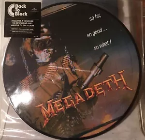 MEGADETH SO FAR SO GOOD SO WHAT PICTURE VINYL 2012 BACK TO BLACK - Imagen 1 de 2