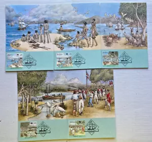 Australian Maxi Cards - 1988 - The First Fleet - Arrival - Set of 5. - Foto 1 di 1