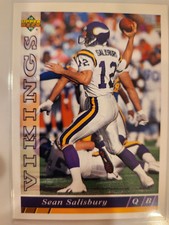 1993 Upper Deck Football Card #410 Sean Salisbury