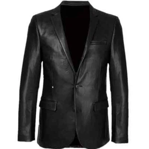 RICHMOND RealLeather Blazer Jacket Real Soft Lambskin Black Classic Coat For Men - Picture 1 of 8