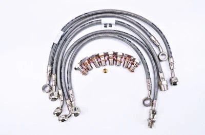 KAWASAKI 1983-85 GPZ 750 ANTIDIVE GBRAKES BRAIDED FRONT / REAR BRAKE LINE KIT - Image 1 of 4
