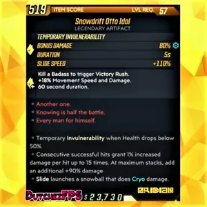 (XBOX) Borderlands 3 ❗MODDED❗ Snowdrift Otto Idol ❄️ MAYHEM 10 👀 LVL 57 - Picture 1 of 2