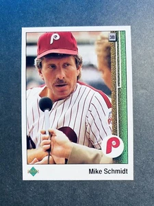 1989 Upper Deck Baseball Mike Schmidt Philadelphia Phillies Card #409 - Picture 1 of 3
