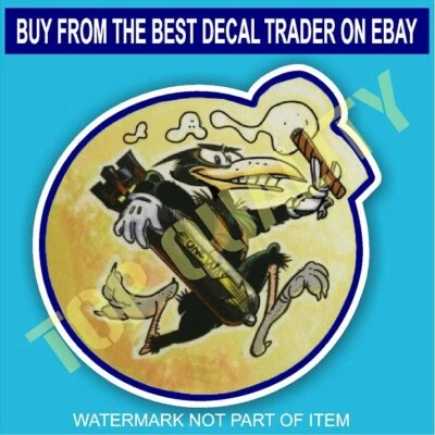VINTAGE ONE WAY SQUADRON Decal Sticker Vintage Americana Hot Rod Rat Decals - Image 1 of 4