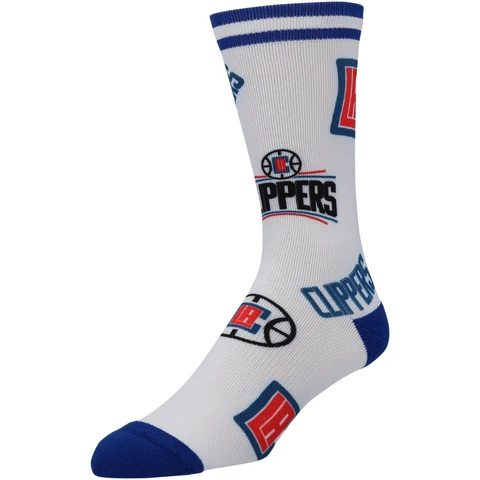 Los Angeles LA Clippers NBA Large Mens Socks Fits 6-12 PKWY Panel Logo Crew Cover