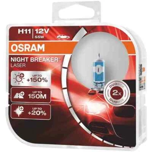 OSRAM Night Breaker Laser +150% H11 Car Headlight Globes Twin - Picture 1 of 16