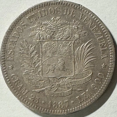 1887 VENEZUELA AU CLEANED - Image 1 of 2