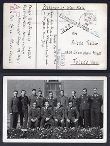 Canada 1944 Lethbridge Alberta POW Camp Postcard to USA. German Pilot Harmeling - Picture 1 of 3